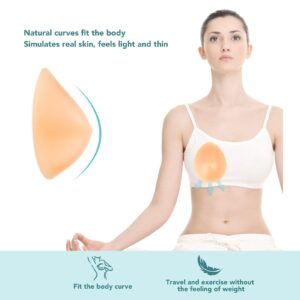 Dioche 120g Drop Shaped Silicone Fake Breast Form, Breast Insert, Mastectomy, for Mastectomy Crossdressers Prosthesis Bra Pads Inserts