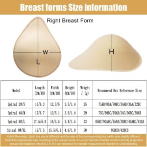 CYTMTZGA Latex Foam Mastectomy Breast Prosthesis Breast Forms Lightweight Ventilation Used Women Pocket Post-Surgery Bra Sp2L