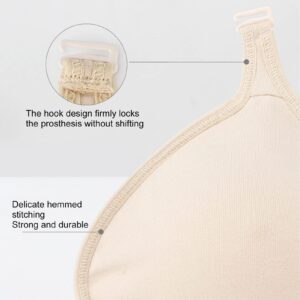 Silicone Breast Forms Protective Cover, Cotton Hook Design Women Mastectomy Prosthesis Cover Bag Excellent Heat Dissipation for Mastectomy Prosthesis (Left)