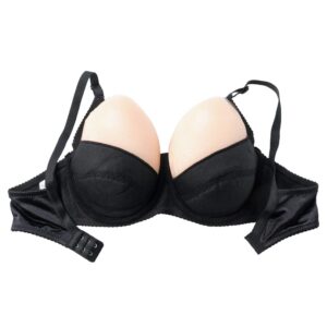 Aonkey Breast Form Pocket Bra for Crossdressers Mastectomy (42/95, Black)