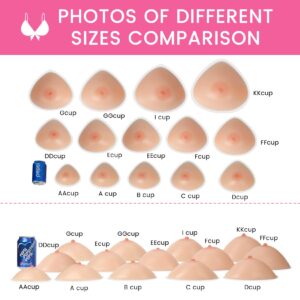 Vollence A Cup Self Adhesive Triangle Silicone Breast Forms Fake Boobs Mastectomy Prosthesis Crossdresser Transgender Bra Pad Enhancers