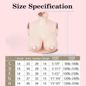 Zilasegy Plus Size Breasts Forms,Silicone Breastplate B Cup Fake Boobs for Crossdressers Transgender Drag Queen Cosplay(Yellow)