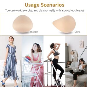 Cotton Breast Form Spiral Shape Post Mastectomy Breast A Pair of Light-weight Cotton Boobs