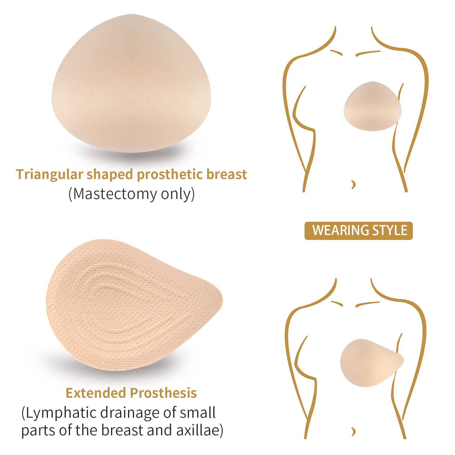 Cotton Breast Form Spiral Shape Post Mastectomy Breast A Pair of Light-weight Cotton Boobs