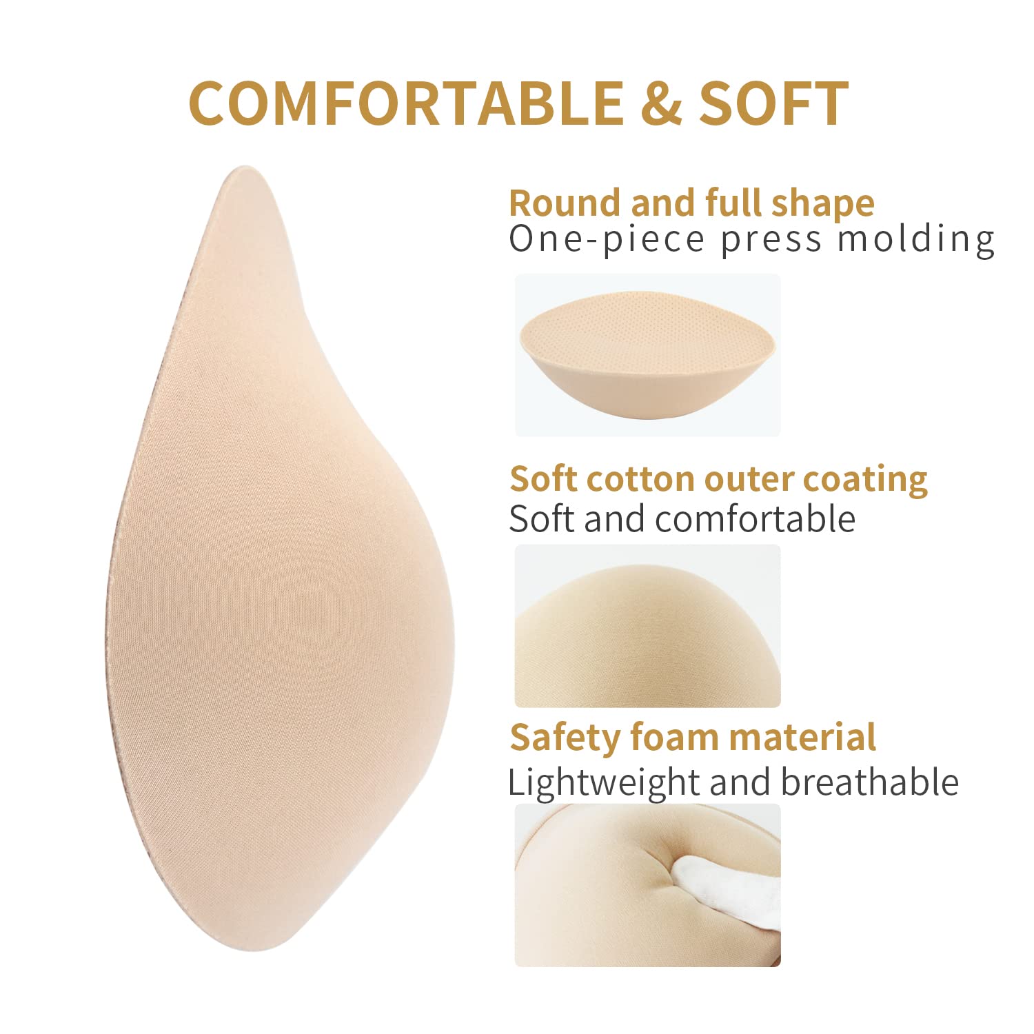 Cotton Breast Form Spiral Shape Post Mastectomy Breast A Pair of Light-weight Cotton Boobs