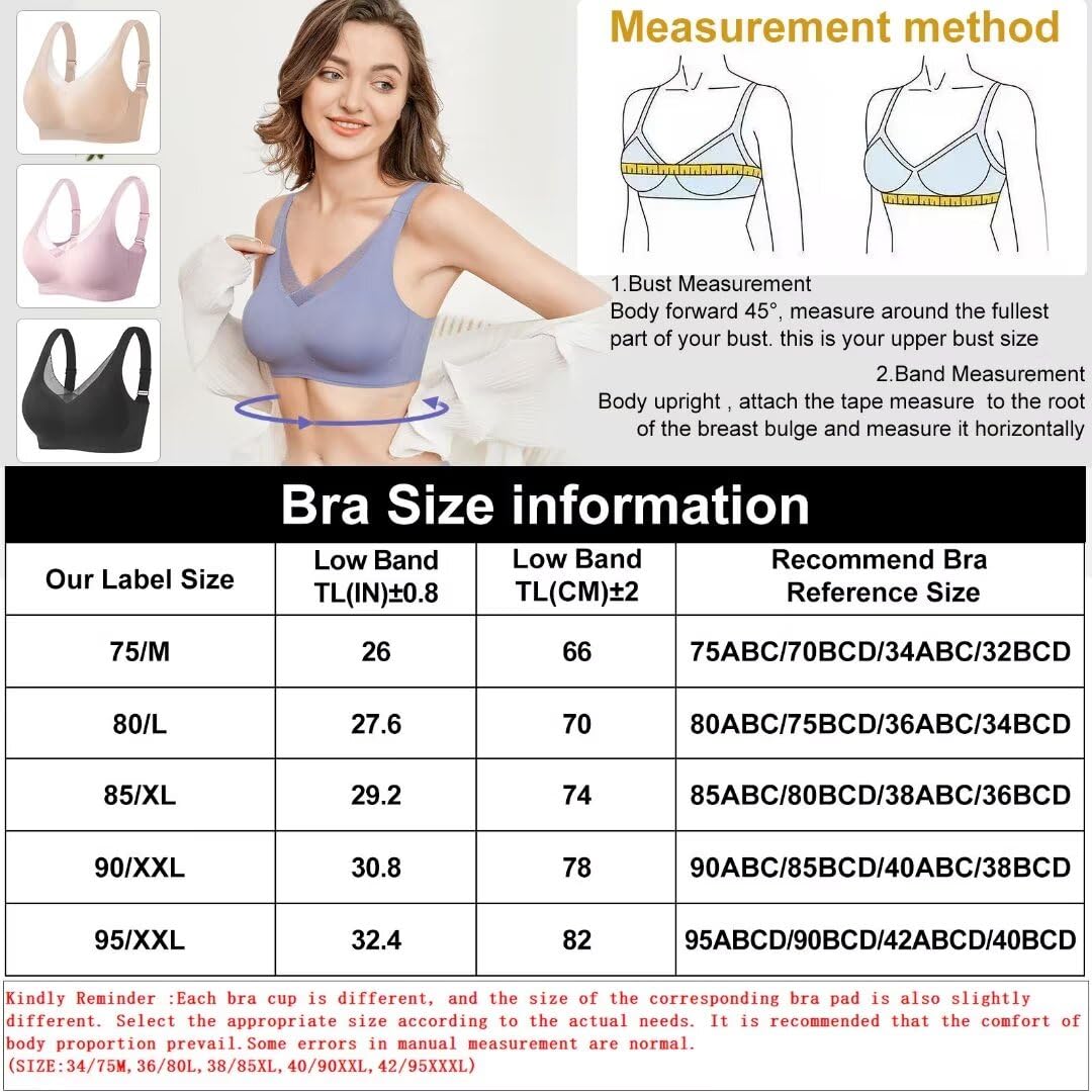 CYTMTZGA Seamless Post-Surgery Bra Mastectomy Bra Bralette Daily Bra for Breast Prosthesis Breast Forms Artificial Fake Boobs SK36/L Skin