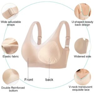 CYTMTZGA Seamless Post-Surgery Bra Mastectomy Bra Bralette Daily Bra for Breast Prosthesis Breast Forms Artificial Fake Boobs SK36/L Skin