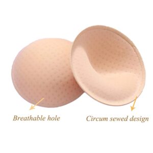 ONDY Bra Insert Pads 2 Pairs, Round Breast Enhancers,Invisible Bra Push Up Pad for Yoga Sports Bra (A/B)