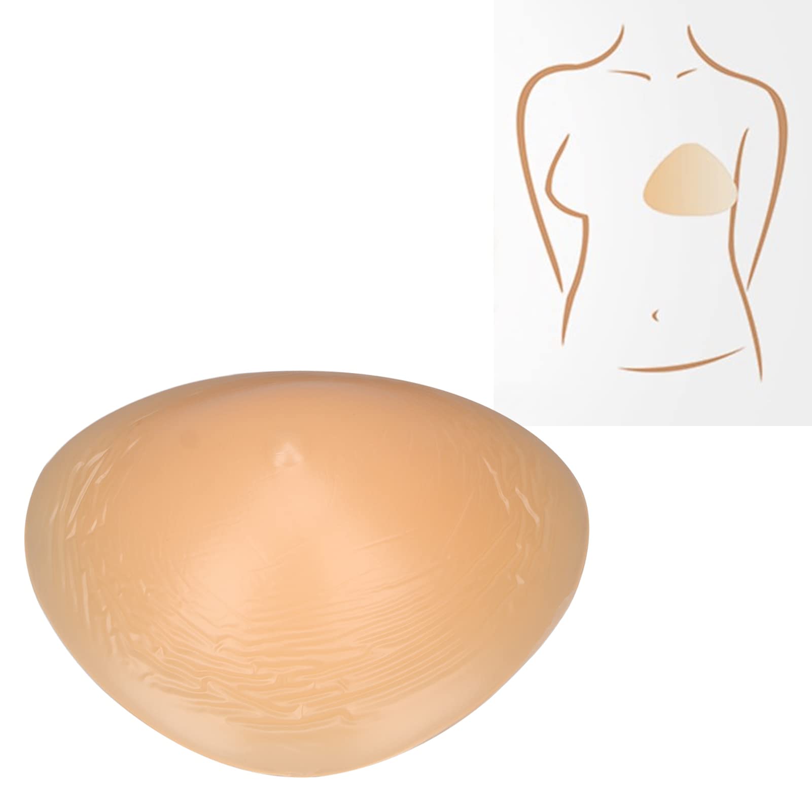 Silicone Bra Inserts, Clear Gel Push Up Breast Pads, Artificial Symmetrical Breast Form for Women, Post Mastectomy Breast Prosthesis, Bra Padding Bust Enhancer, Concave Bra Pads (250g 75C 80B 85A)