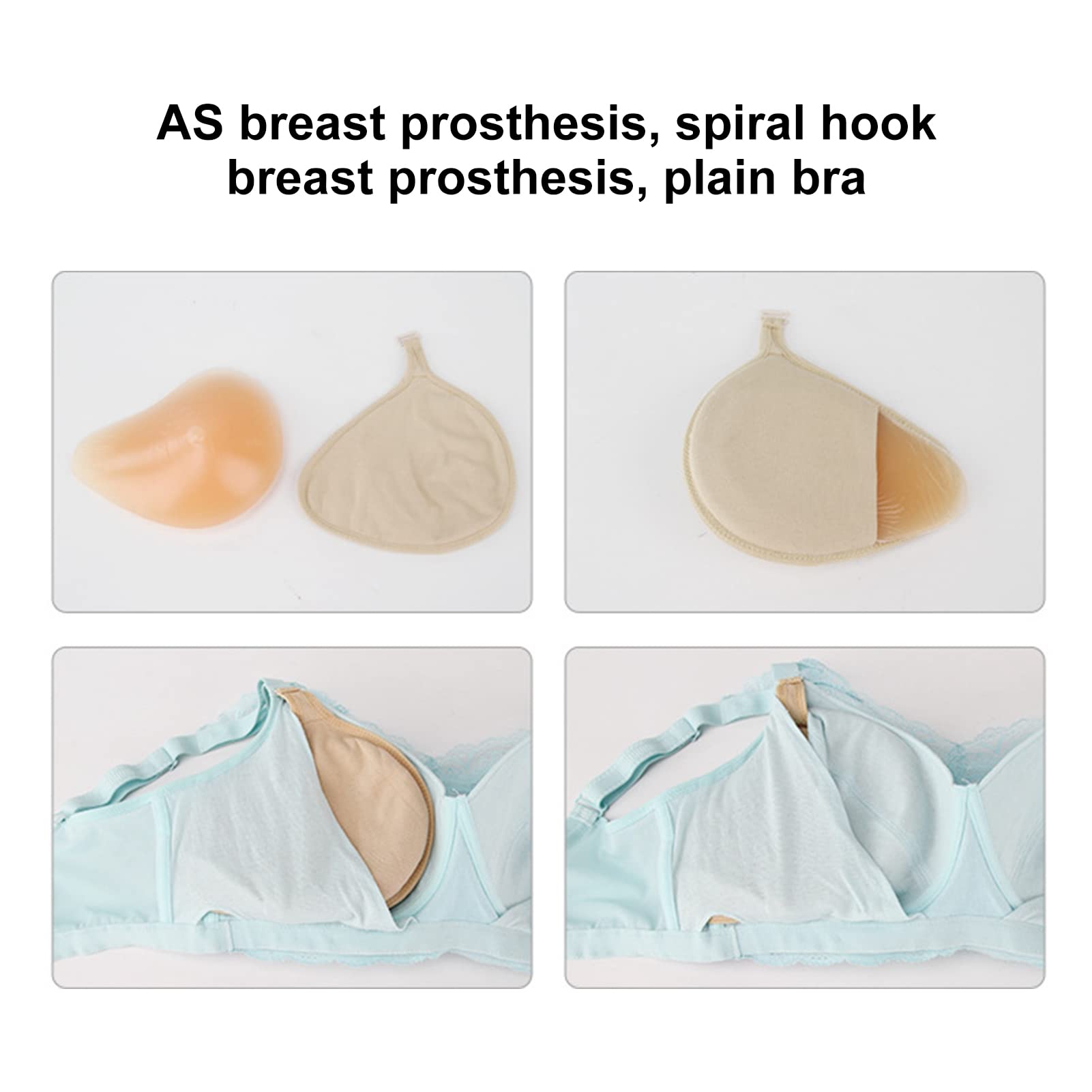 Bra Enhancer Inserts Sleeves, Breast Forms Protector Bag, Mastectomy Prosthesis Protective Cover, Silicone Breast Protective Pocket, Concave Bra Pads, Add 1-2 Cups (Left)