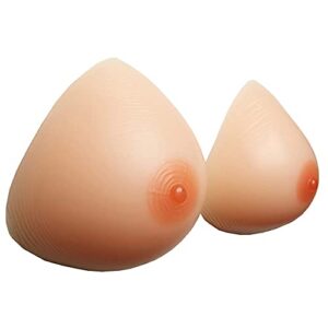 TC-GFR 1 Pair Triangle Silicone Mastectomy Breast Form Bra Insert Pads and Enhancement, Prosthetic Breast for Transgender,10X/3600g/1pair