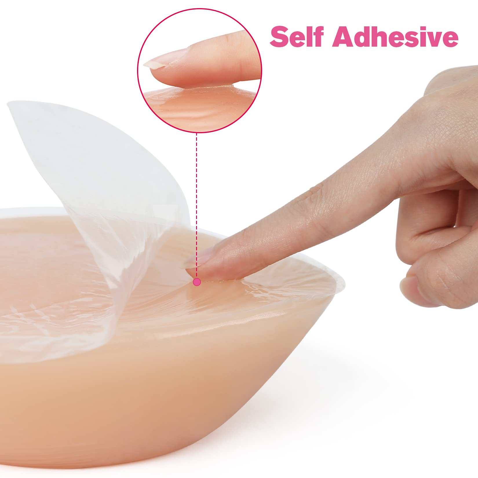 Vollence One Pair D Cup Attachable Triangle Silicone Breast Forms Mastectomy Prosthesis Bra Enhancer Inserts Concave Bra Pads
