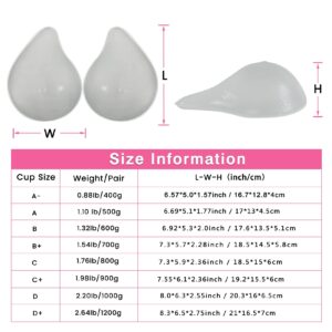 Vollence One Pair C Cup irregular Silicone Breast Forms Women Mastectomy Prosthesis Concave Bra Pad