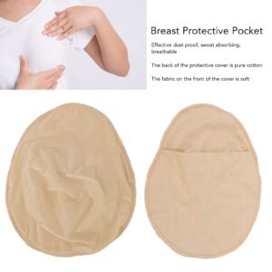 Silicone Breast Forms Cover, Fake Breasts Protective Case, Portable Hook Breast Form Mastectomy Prosthesis Crossdress Transvestite Bra for Post Mastectomy Women Large (CT)