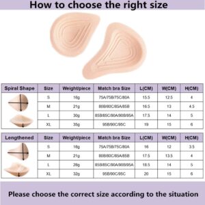 Sibrawom Cotton Mastectomy Breast Prosthesis Forms Spiral Light-weight for Breast Cancer Insert Pads Only One Piece