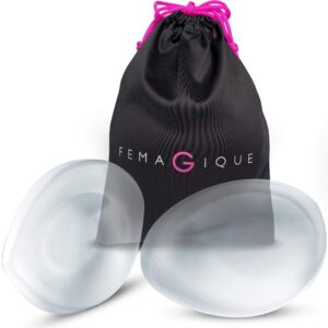 FEMAGIQUE Large Silicone Gel Bra Inserts Instant Cleavage Enhancer Push-up Breast Pad Cups - Nonadhesive