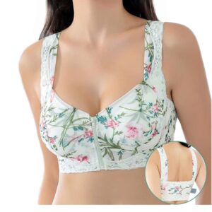 Sendyou Mastectomy Bra for Women Breast Form with Pockets SY40 (Green, 3XL)