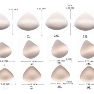 BIMEI Lightweight Foam Breast Form Y23 … (M, Beige)