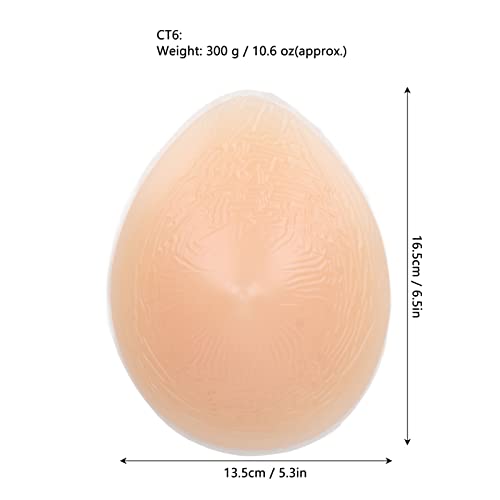 Saluaqui Silicone Breast Form Mastectomy Prosthesis Adhesive Crossdress Transvestite Bra Enhancer (300g)