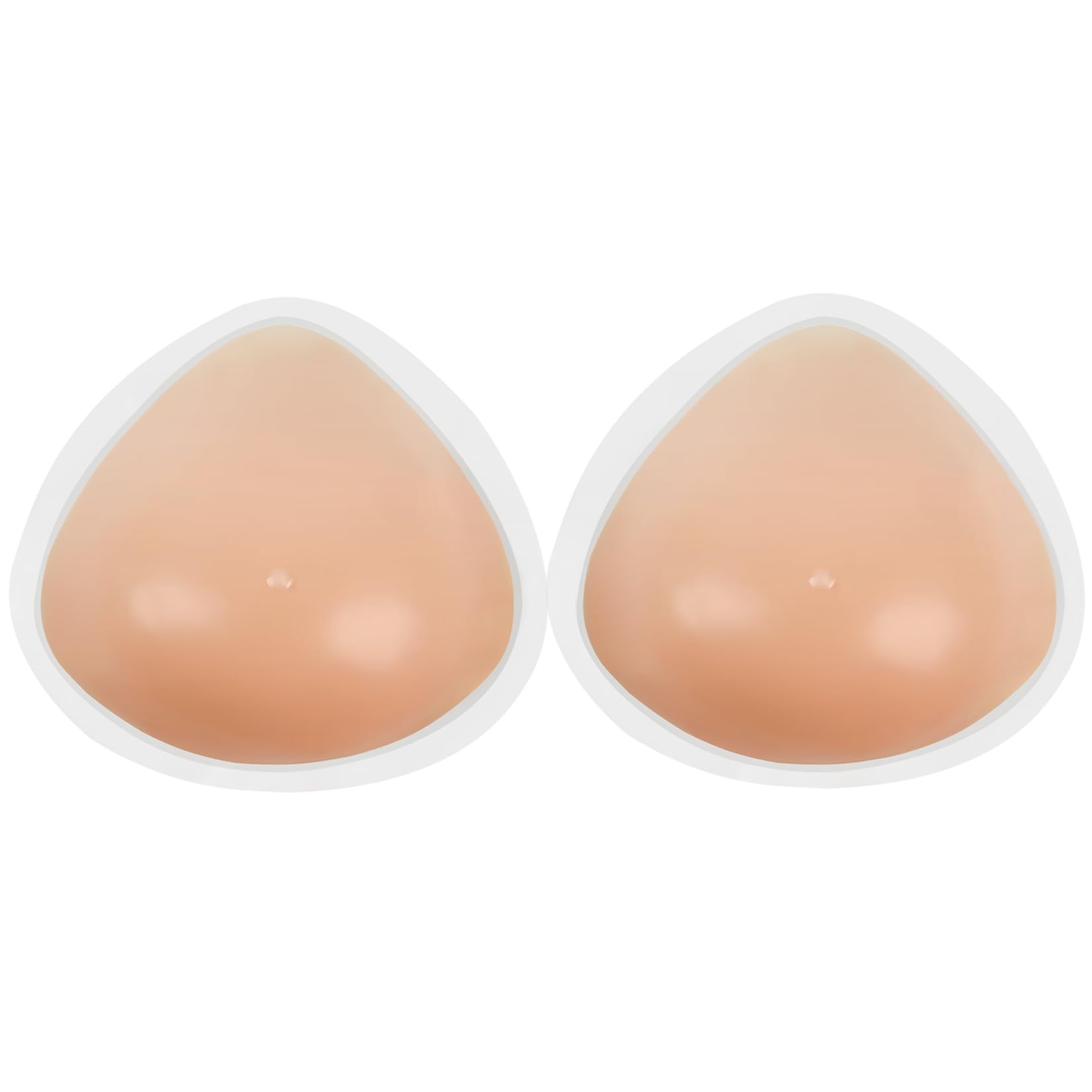 IVITA One Pair A Cup Self Adhesive Triangle Silicone Breast Forms Mastectomy Prosthesis Bra Enhancer Inserts Concave Bra Pads