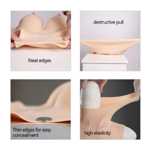 Silicone Breast Forms Breastplates Fake Breasts for Crossdressers B-C-D-E-G-H Cup Silicone Filled Breast Plate for Drag Queen