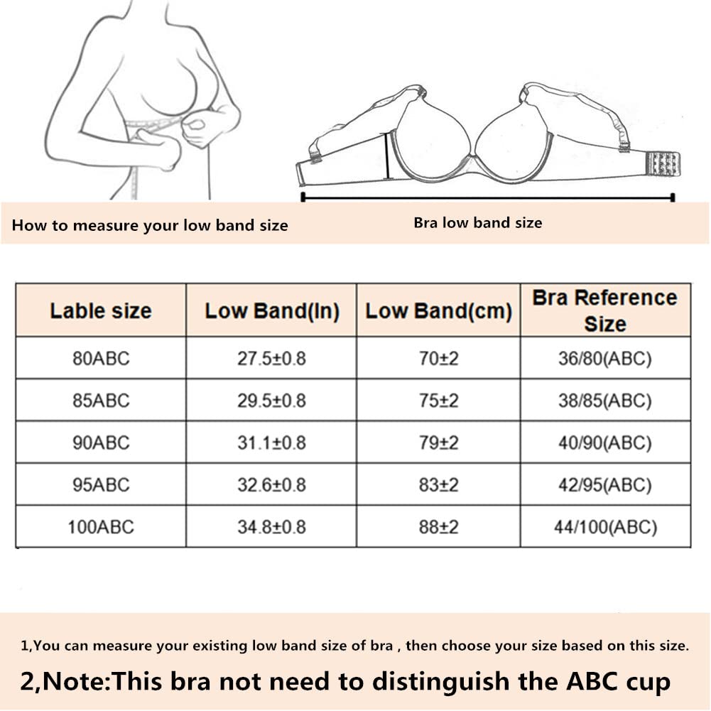 Mastectomy Bra for Womens Front Closure Cotton with Pocket for Prosthesis Silicone Breast Form Beige