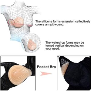 ALKANI Realistic Silicone Breast Forms Bra pad Breast Enhancer Inserts Suitable for Mastectomy Prosthesis Transgender Crossdresser Cosplay Bikini (Color : Left White, Size : DD)