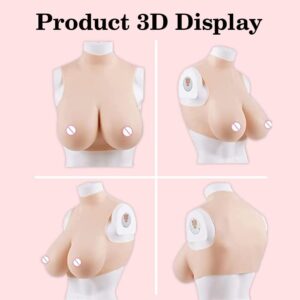 Zilasegy Silicone Breast plates False Breasts Fake Boobs Tits D CUP For Transgender Drag Queen Crossdressing Cosplay