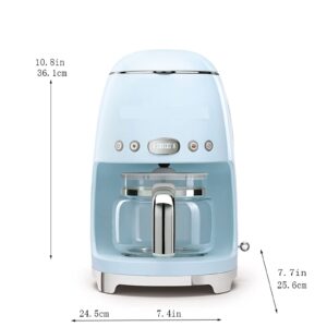 Coffee maker Nostalgia Retro 10-Cup Programmable Coffee Maker,Automatic Shut-Off & Keep Warm,Blue Drip Coffee Maker Keep Warm