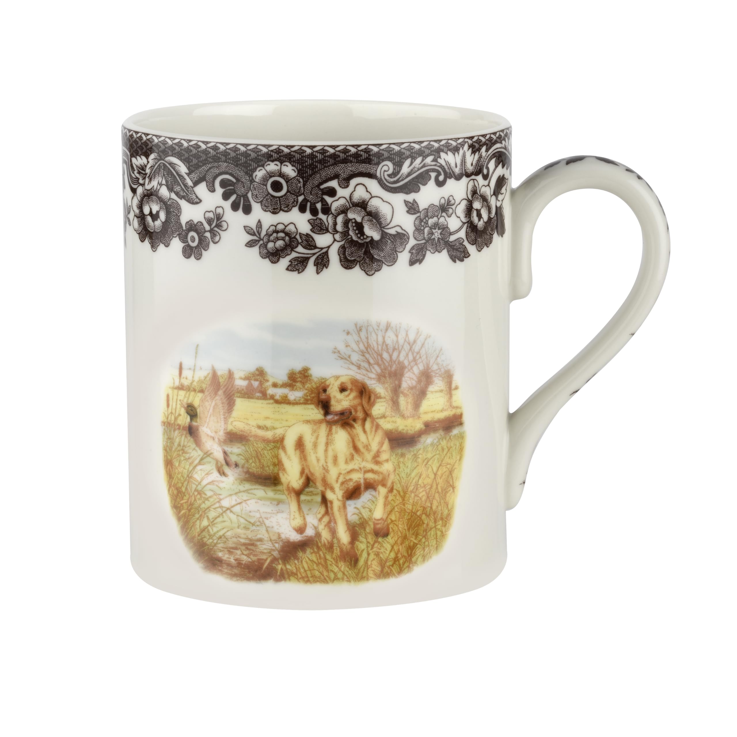 Spode Woodland Mug, Yellow Labrador Retriever, 16 Oz | Coffee Mug with Handle for Hot Beverages | Ideal for Tea, Hot Chocolate, and Other Hot Drinks | Made from Fine Porcelain