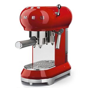 smeg espresso coffee machine, red