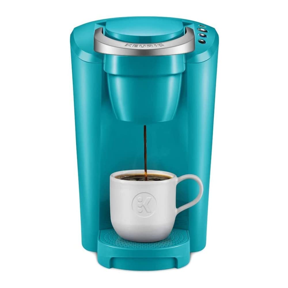 Keurig K-Compact Single-Serve K-Cup Pod Coffee Maker (Turquoise) Bundle with Acrylic 15-Capsules Coffee Pod Organizer for K-Cup (2 Items)