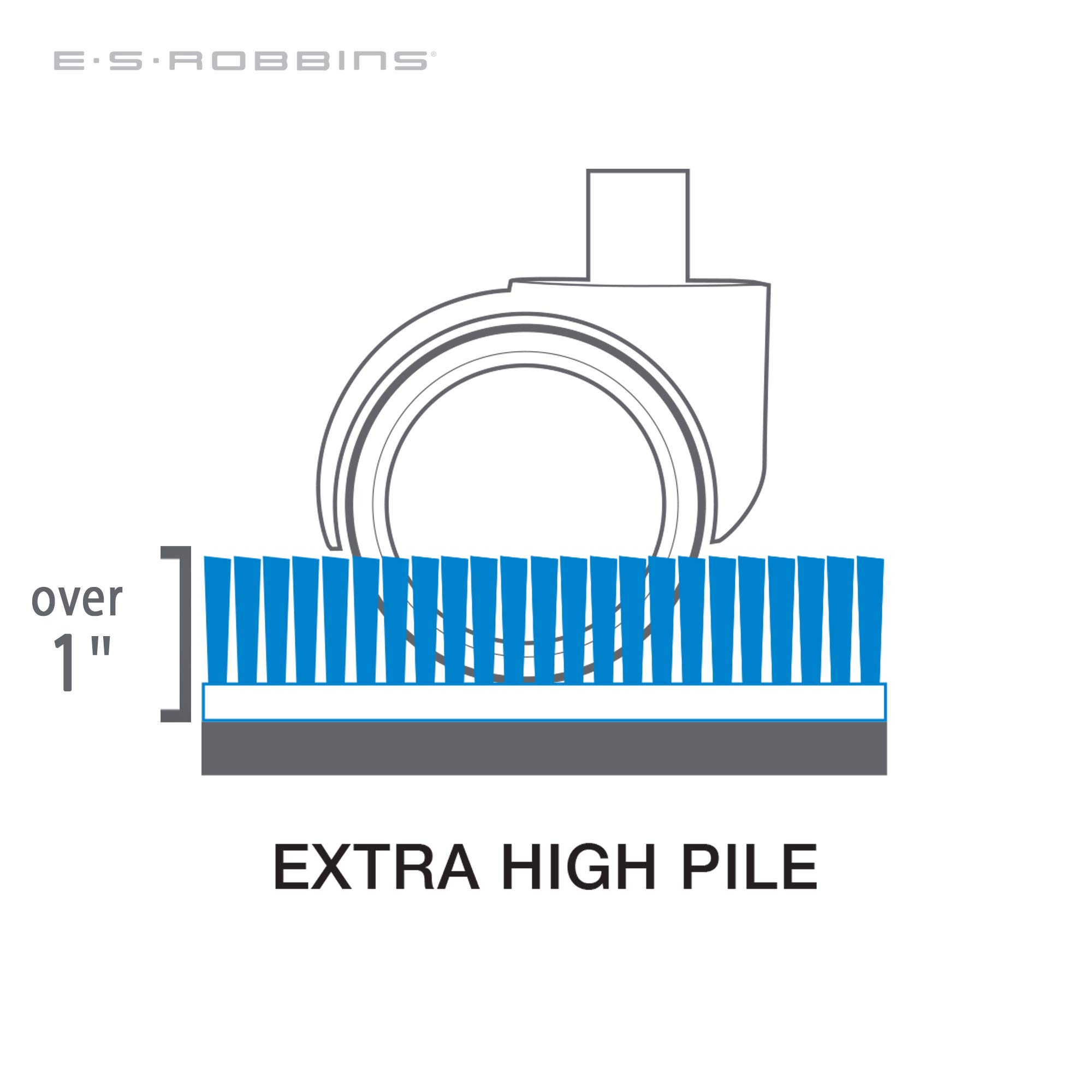 ES Robbins Extra High Pile Carpet ChairMat, Rectangle 72"x96" Straight Edge