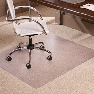ES Robbins Extra High Pile Carpet Chair Mat, Square 60"x60", Beveled Edge