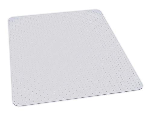 Chair Mat for Carpet- Medium Pile, 45" x 53" Rectangle, Clear Vinyl Beveled Edge