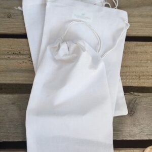 REUSABLE ECO FRIENDLY COTTON SINGLE DRAWSTRING MUSLIN BAGS 3"x5" NATURAL COLOR- 50 count pack