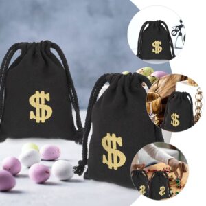 Zerodeko 4pcs Bag Money Bag Money Treat Bag Sign Carrying Sack Festival Cosplay Supplies Gift Bag Pirate Party Supplies Toy Storage Bag Cotton Drawstring Canvas Bag Women's