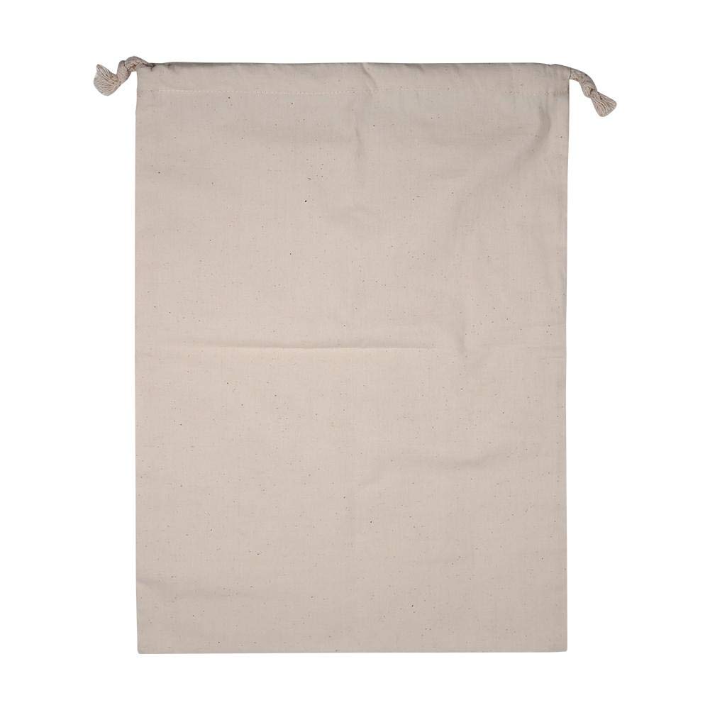 ZPSHYD Cotton Drawstring Bags, Reusable Muslin Bag Natural Color Household Plain Cotton Drawstring Storage Laundry Sack Stuff Bag for Travel Home Use(30 * 40cm)