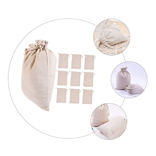 Luxshiny 30 Pcs Cotton Spice Bag Sachet Bag Seasoning Muslin Bags Tote Insert Organizer Chinese Medicine Tea Bag Cooking Gift Linen Bag Small Holding Bags Empty Tea Bag Blank Cotton Linen