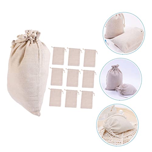 Luxshiny 30 Pcs Cotton Spice Bag Sachet Bag Seasoning Muslin Bags Tote Insert Organizer Chinese Medicine Tea Bag Cooking Gift Linen Bag Small Holding Bags Empty Tea Bag Blank Cotton Linen