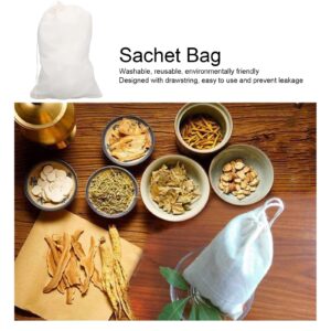 TOTITOM 50PCS 20x30cm Cotton Drawstring Bag Reusable，Muslin Bag Spices Sachet Bag for Household