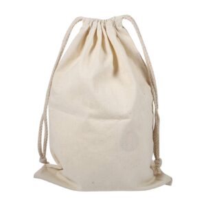 Tomotato Household Plain Organic Cotton Storage Bag Drawstring Storage Laundry Sack Eco-Friendly Bags Stuff Bag for Travel Home Use(10 * 12cm)