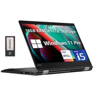 Lenovo ThinkPad L13 Yoga 2-in-1 13.3" FHD Touchscreen Laptop, Intel i5-1145G7, 16GB RAM, 2TB SSD, Intel ‎Iris Xe Graphics, Fingerprint Reader, Backlit Keyboard, Win 11 Pro, Black, 32GB USB Card