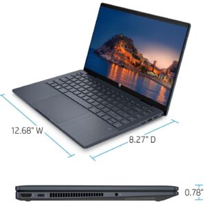 HP 2023 Pavilion 2-in-1 14" FHD Touchscreen Laptops for Student & Business, Intel 12th Gen Core i3-1215U, Up to 4.4 GHz, 8GB RAM|512GB SSD, Long Battery Life, USB-C, Windows 11, Blue, ROKC HDMI Cable