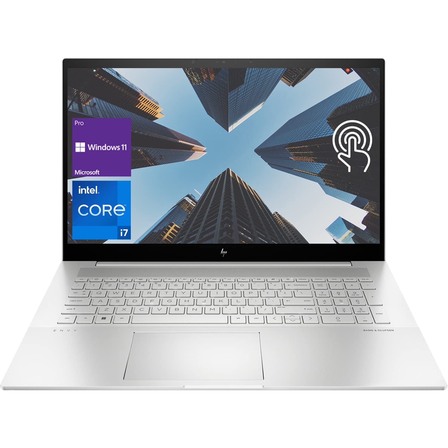 HP Envy Business Laptop, 17.3" FHD Touchscreen, 12th Gen Intel Core i7-1260P Processor, 32GB RAM, 1TB SSD, IR Camera, Backlit Keyboard, Wi-Fi 6, Windows 11 Pro, Silver