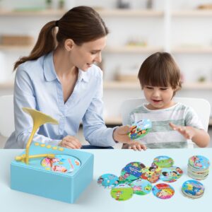 Toddler Toys for Ages 3-4,Sensory Toys for Toddlers 3-4,Storytelling Toys with 96 Cards- Listen with Story & Music for Boys and Girls 3-5 Years Old(Blue)