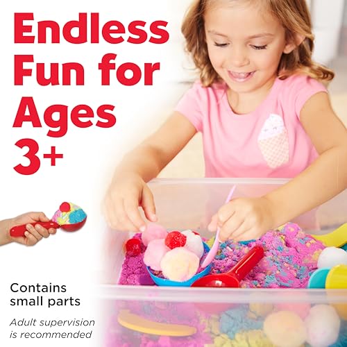 Creativity for Kids Sensory Bin: Ice Cream Shop Playset - Toddler Learning Toys for Kids Ages 3-4+, Kids Pretend Play Ice Cream Set, Kids Gifts for Girls and Boys, Medium