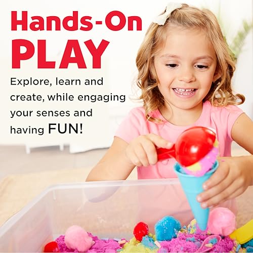 Creativity for Kids Sensory Bin: Ice Cream Shop Playset - Toddler Learning Toys for Kids Ages 3-4+, Kids Pretend Play Ice Cream Set, Kids Gifts for Girls and Boys, Medium