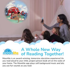 Moonlite Storytime Storybook Reels, 3 Story Set, Moana, Lilo and Stitch, The Little Mermaid, Digital Stories for Projector, Toddler Early Learning Gifts for Kids Ages 12 Months and Up