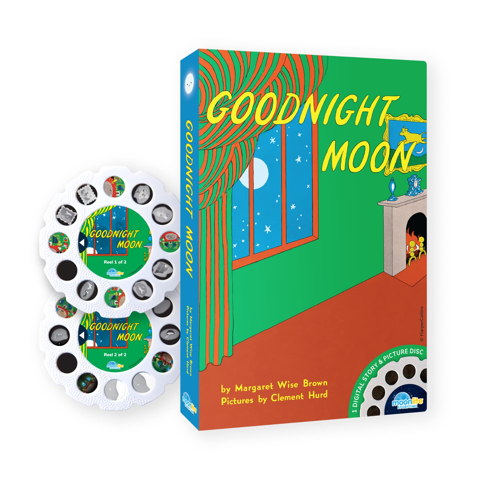 Moonlite Storybook Reels for Flashlight Projector, Kids Toddler | Goodnight Moon | Story Reel Pack for 12 Months and Up